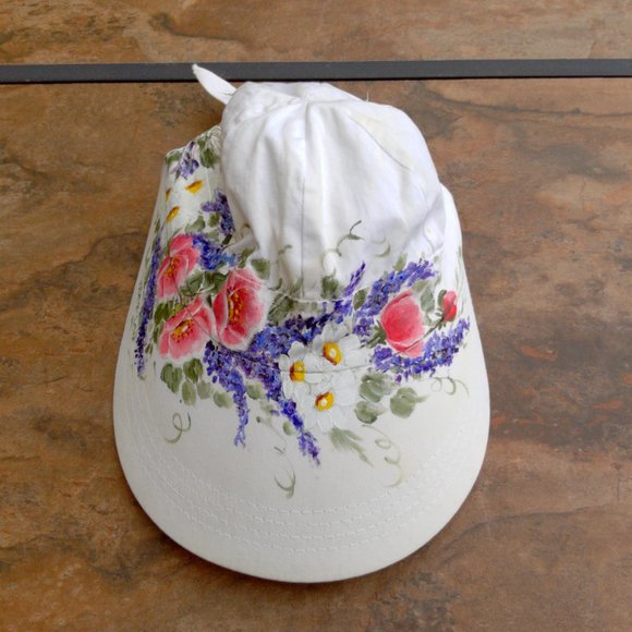 Floral Gardening Hat - Handmade - Picture 6 of 6